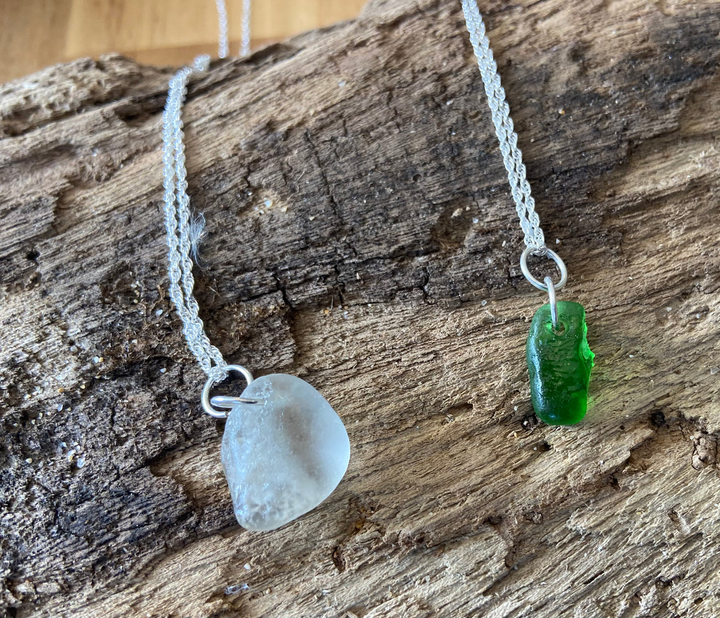 925 Sterling Silver seaglass necklace