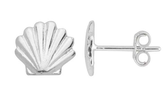 925 Sterling Silver shell stud earrings