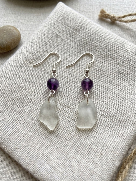 925 Sterling Silver and Amethyst earrings