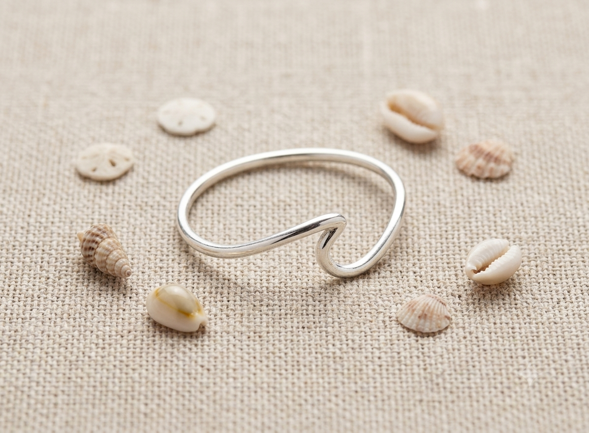 925 sterling silver wave ring