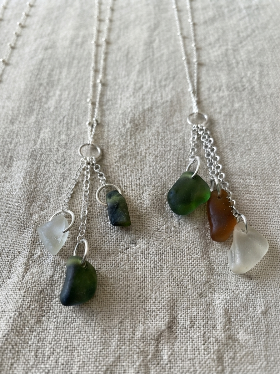 925 Sterling Silver multi drop pendant