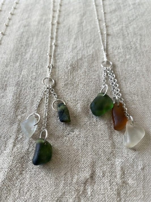 925 Sterling Silver multi drop pendant