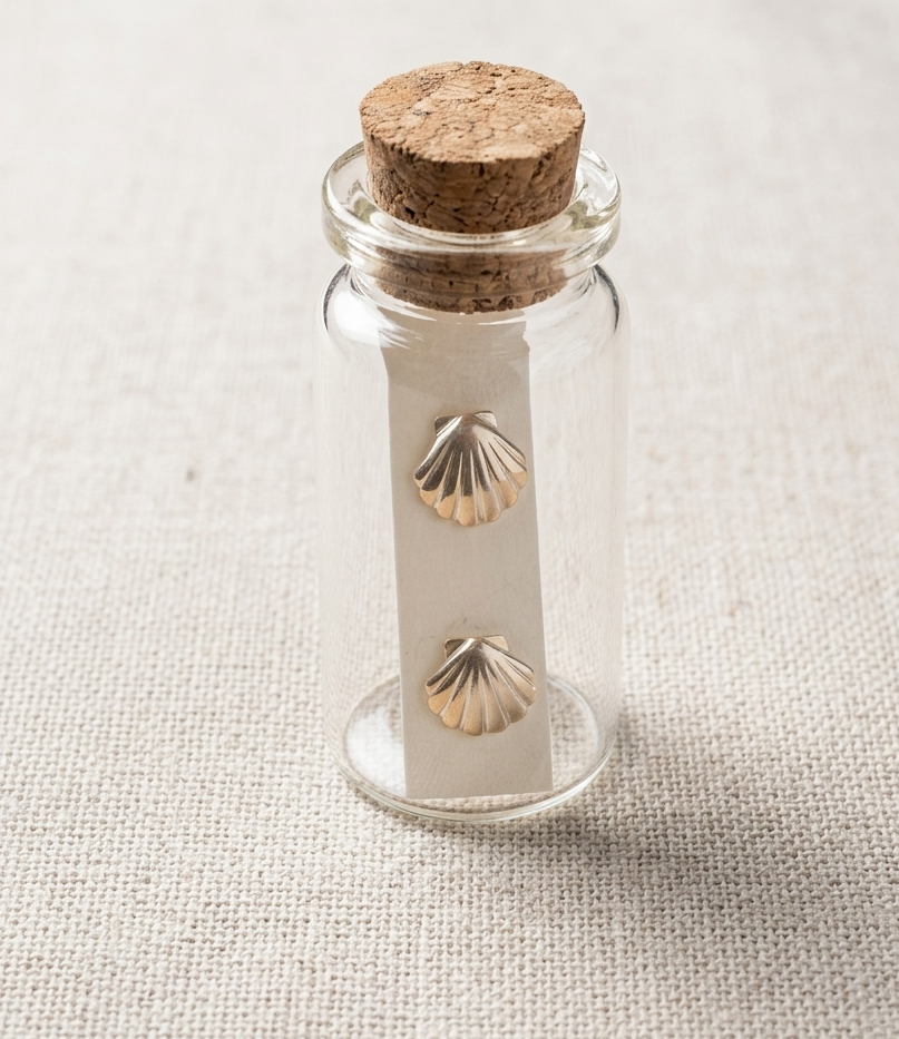 925 Sterling Silver shell stud earrings