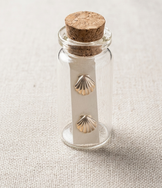 925 Sterling Silver shell stud earrings