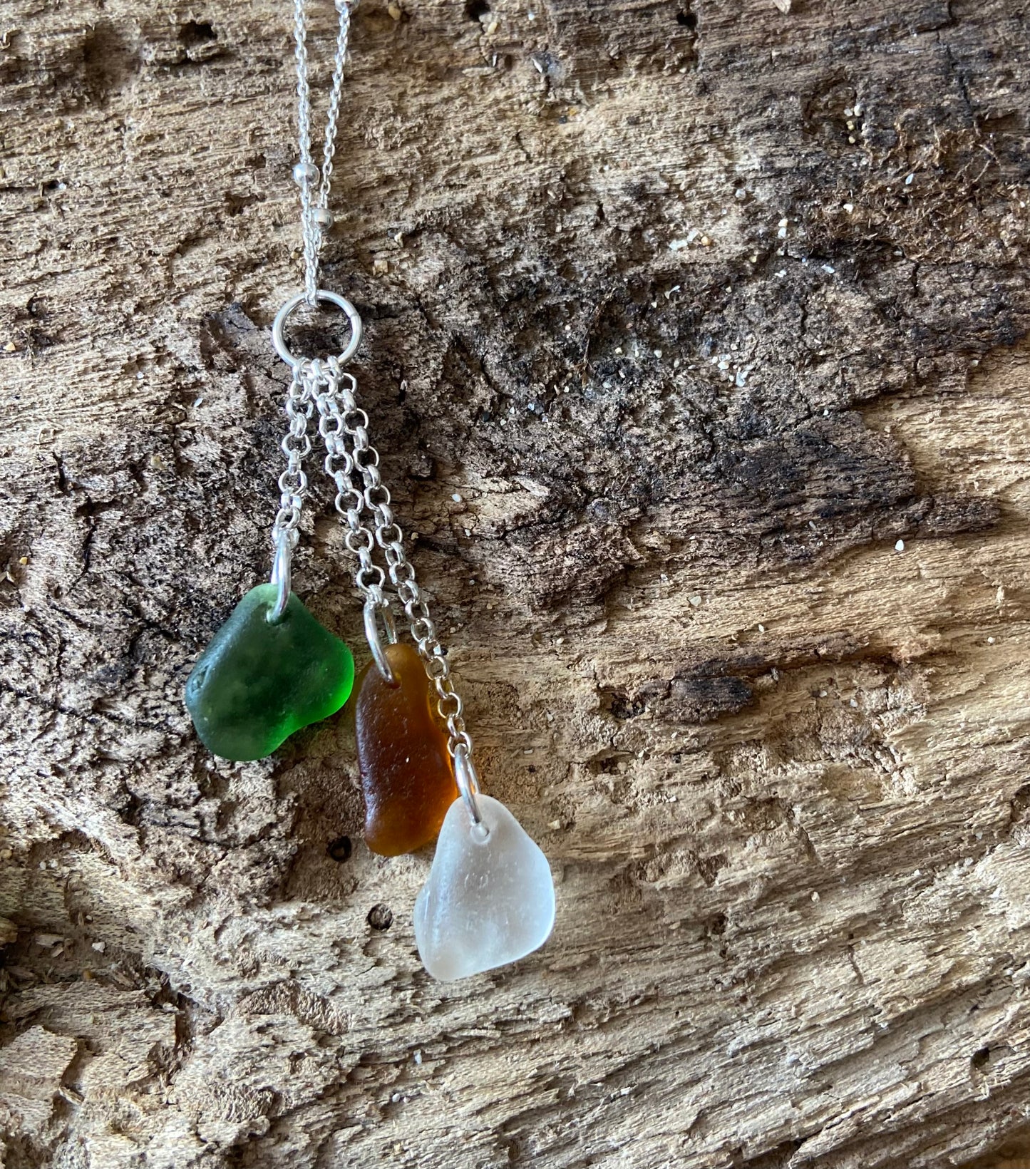 925 Sterling Silver multi drop pendant