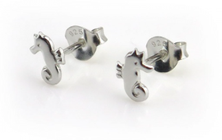 925 Sterling Silver seahorse earrings