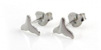 925 Sterling Silver whale tail earrings